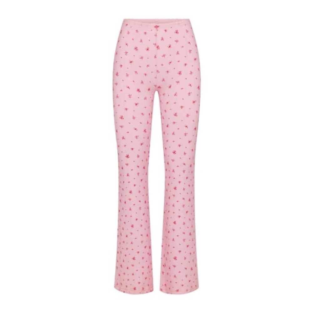 Skims soft lounge pants - pink rose print